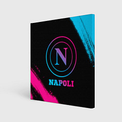 Холст квадратный Napoli FC Neon Gradient, цвет: 3D-принт