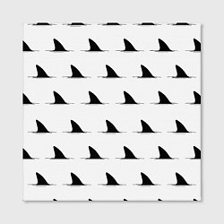 Холст квадратный Плавники акул - паттерн, цвет: 3D-принт — фото 2