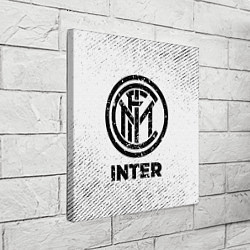 Холст квадратный Inter с потертостями на светлом фоне, цвет: 3D-принт — фото 2