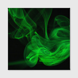 Холст квадратный Зелёный абстрактный дым, цвет: 3D-принт — фото 2