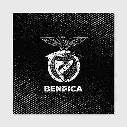 Холст квадратный Benfica с потертостями на темном фоне, цвет: 3D-принт — фото 2