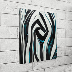 Холст квадратный Цифровой окрас зебры, цвет: 3D-принт — фото 2