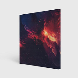 Холст квадратный Космическое пламя, цвет: 3D-принт