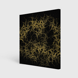 Холст квадратный Universe in golden crackles abstraction, цвет: 3D-принт
