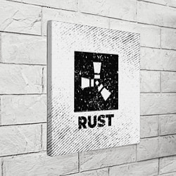 Холст квадратный Rust с потертостями на светлом фоне, цвет: 3D-принт — фото 2