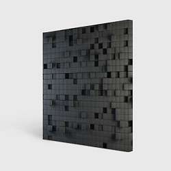 Холст квадратный Пиксельный объёмный паттерн, цвет: 3D-принт