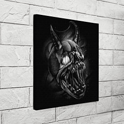 Холст квадратный Череп Демона - рисунок карандашом, цвет: 3D-принт — фото 2