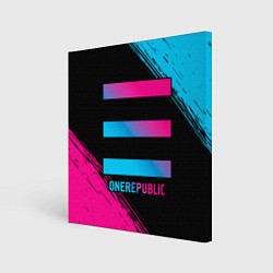 Холст квадратный OneRepublic - neon gradient, цвет: 3D-принт