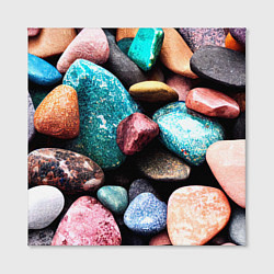 Холст квадратный Камни разноцветные, цвет: 3D-принт — фото 2