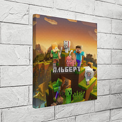 Холст квадратный Альберт Minecraft, цвет: 3D-принт — фото 2