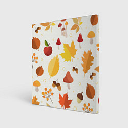 Холст квадратный Осенние дары природы, цвет: 3D-принт