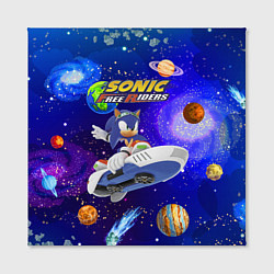 Холст квадратный Sonic Free Riders - Hedgehog - Racer, цвет: 3D-принт — фото 2