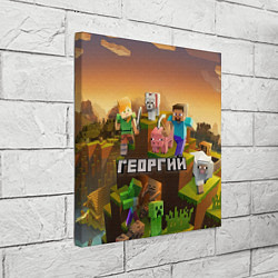 Холст квадратный Георгий Minecraft, цвет: 3D-принт — фото 2