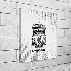 Холст квадратный Liverpool с потертостями на светлом фоне, цвет: 3D-принт — фото 2