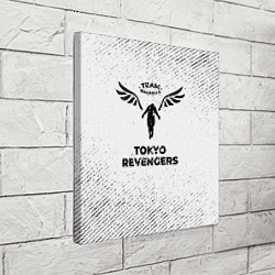 Холст квадратный Tokyo Revengers с потертостями на светлом фоне, цвет: 3D-принт — фото 2