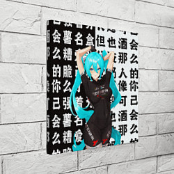 Холст квадратный Хацуне Мику в спортивном костюме, цвет: 3D-принт — фото 2