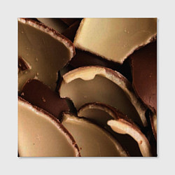 Холст квадратный Кусочки шоколадных яйиц, цвет: 3D-принт — фото 2