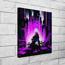 Холст квадратный Люси из аниме Cyberpunk Edgerunners, цвет: 3D-принт — фото 2