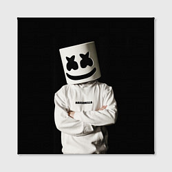 Холст квадратный Marshmello на чёрном фоне, цвет: 3D-принт — фото 2