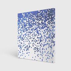 Холст квадратный Пиксельный минималистический паттерн, цвет: 3D-принт