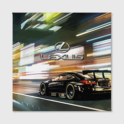 Холст квадратный Lexus - скорость режим, цвет: 3D-принт — фото 2