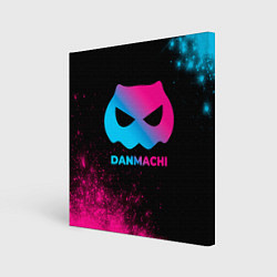 Холст квадратный DanMachi - neon gradient, цвет: 3D-принт