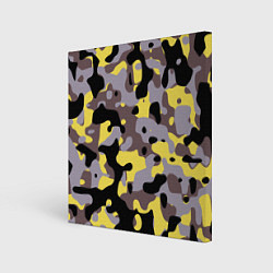 Холст квадратный Камуфляж Yellow Stinger, цвет: 3D-принт