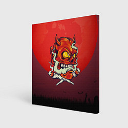 Холст квадратный Красный дьявол, цвет: 3D-принт