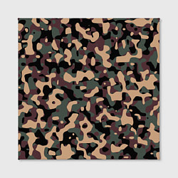 Холст квадратный Камуфляж Woodland, цвет: 3D-принт — фото 2