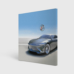 Холст квадратный Buick concept в пустыне, цвет: 3D-принт