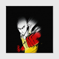 Холст квадратный Ванпанчмен -человек с красными кулаками, цвет: 3D-принт — фото 2