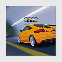 Холст квадратный Audi TT мчится в тоннеле, цвет: 3D-принт — фото 2