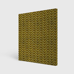Холст квадратный Кольчуга проволока золото, цвет: 3D-принт