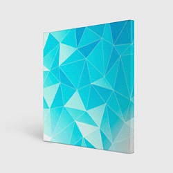 Холст квадратный Легкие голубые блоки с градиентом, цвет: 3D-принт