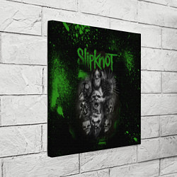 Холст квадратный Slipknot green, цвет: 3D-принт — фото 2