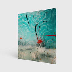 Холст квадратный Абстрактные песок и небо с красками, цвет: 3D-принт