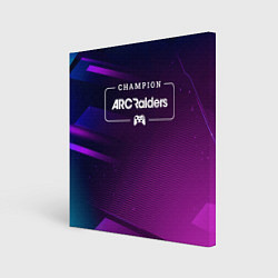 Холст квадратный ARC Raiders gaming champion: рамка с лого и джойст, цвет: 3D-принт