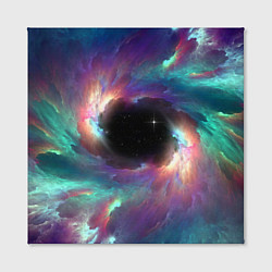 Холст квадратный Разноцветное космическое завихрение, цвет: 3D-принт — фото 2