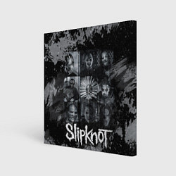 Холст квадратный Slipknot black & white style, цвет: 3D-принт