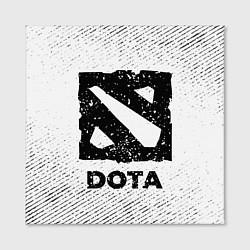 Холст квадратный Dota с потертостями на светлом фоне, цвет: 3D-принт — фото 2