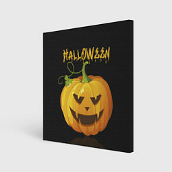 Холст квадратный Halloween : тыква, цвет: 3D-принт