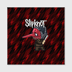 Холст квадратный Slipknot красные молнии, цвет: 3D-принт — фото 2