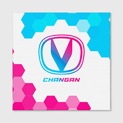 Холст квадратный Changan neon gradient style, цвет: 3D-принт — фото 2
