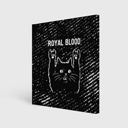 Холст квадратный Группа Royal Blood и рок кот, цвет: 3D-принт