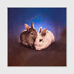 Холст квадратный Кроличьи нежности, цвет: 3D-принт — фото 2
