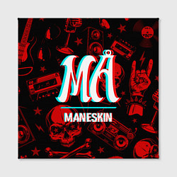 Холст квадратный Maneskin rock glitch, цвет: 3D-принт — фото 2