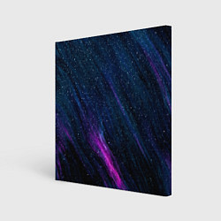 Холст квадратный Звёздное абстрактное фиолетовое небо, цвет: 3D-принт
