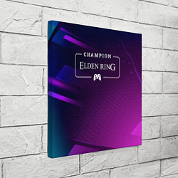 Холст квадратный Elden Ring gaming champion: рамка с лого и джойсти, цвет: 3D-принт — фото 2