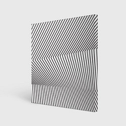 Холст квадратный Ломанные линии и оптическая иллюзия, цвет: 3D-принт