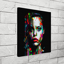 Холст квадратный Анджелина Джоли - поп-арт, цвет: 3D-принт — фото 2